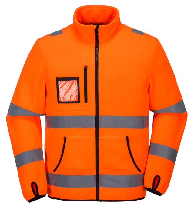 Adjustable Security Hi-Vis Reflective Winter Fleece Safety Jacket Custom Workwear Fleece jacket