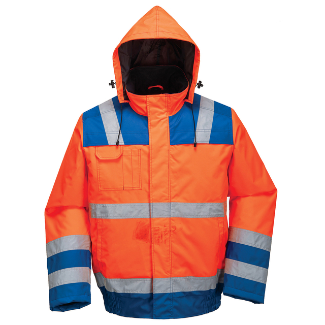 High Visibility Waterproof Light Reversible Work Construction Safety Reflective Jacket