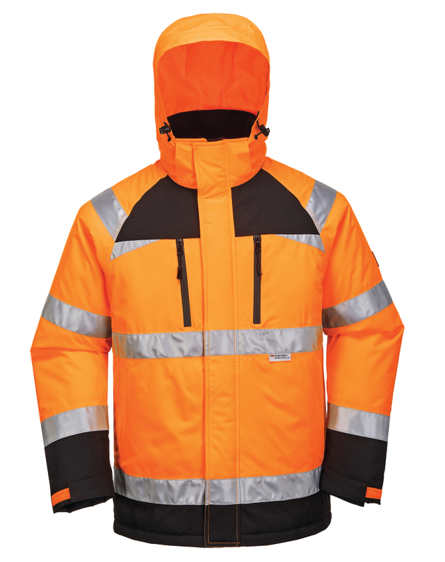 Top Quality Winter Hi Vis Reflective Work Safety Jacket Coat with Adjustable Hood