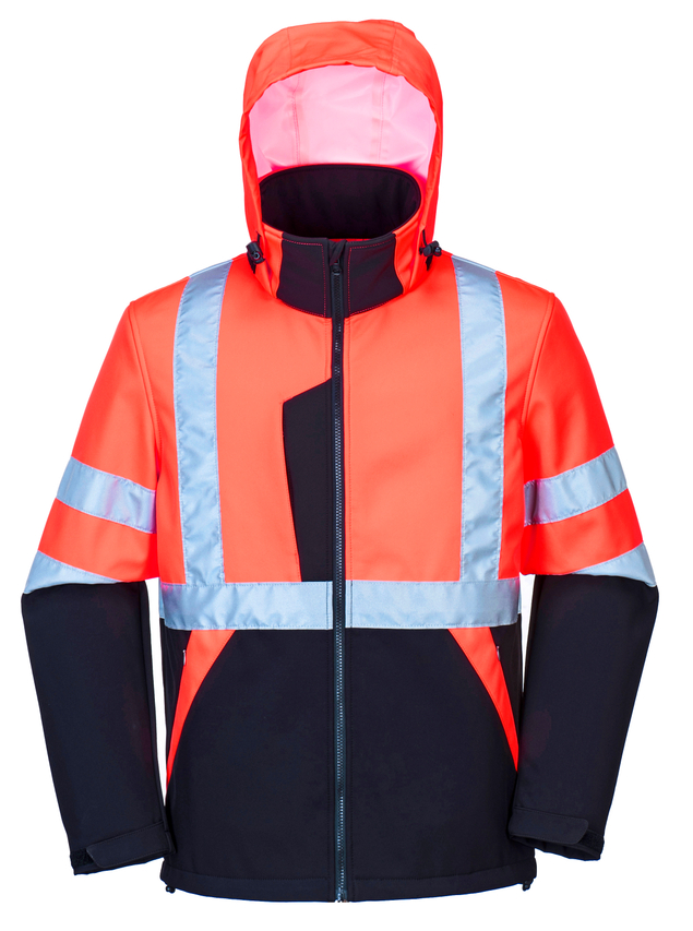 Softshell Reflective Jacket Hi Vis Safety Workwear Jacket 100% Polyester Softshell Regular Clothing