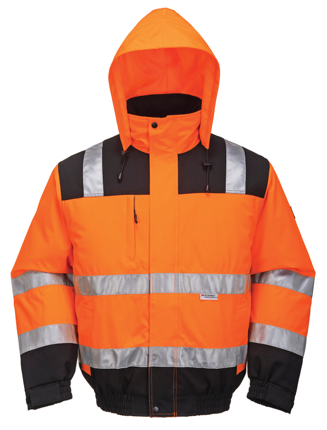 Hi Vis Pilot Jacket Winter Bomber Winter Construction Safety Workwear Jackets