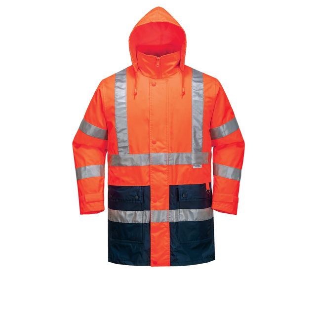 OEM Jacket High Visibility Reflective Waterproof Workwear Padded Hooded Long Sleeve Safety Clothing