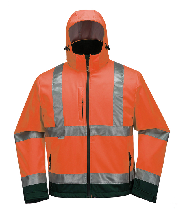 Reflective Security Trafic Hi Vis High Viz Visibility Workwear Safety Work Softshell Jacket