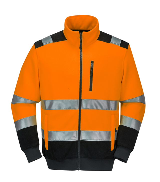 Hi Vis Reflective Safety Jacket Polar Fleece Hoodie Jacket