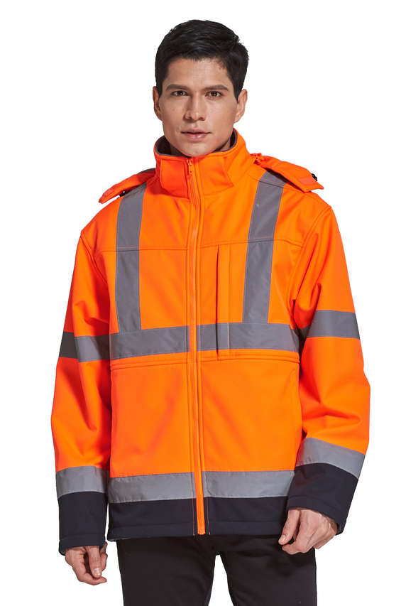 Custom Design Wholesale Man Hi-Vis Workwear Softshell Jacket for Winter