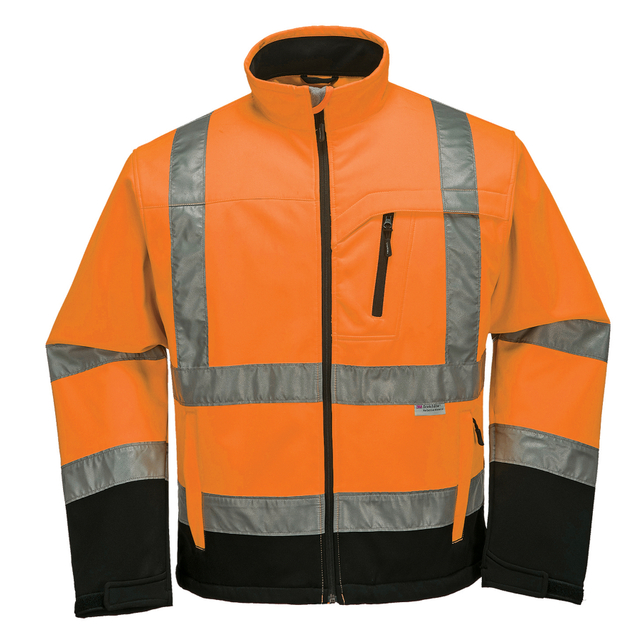 Customized Hi Vis Yellow Reflective Winter Pilot Bomber Safety Softshell Work Jacket