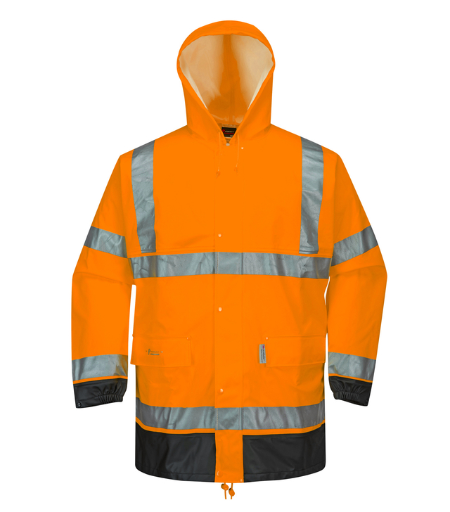 High Quality Waterproof Hi Vis Winter Safety Reflective PU Jacket