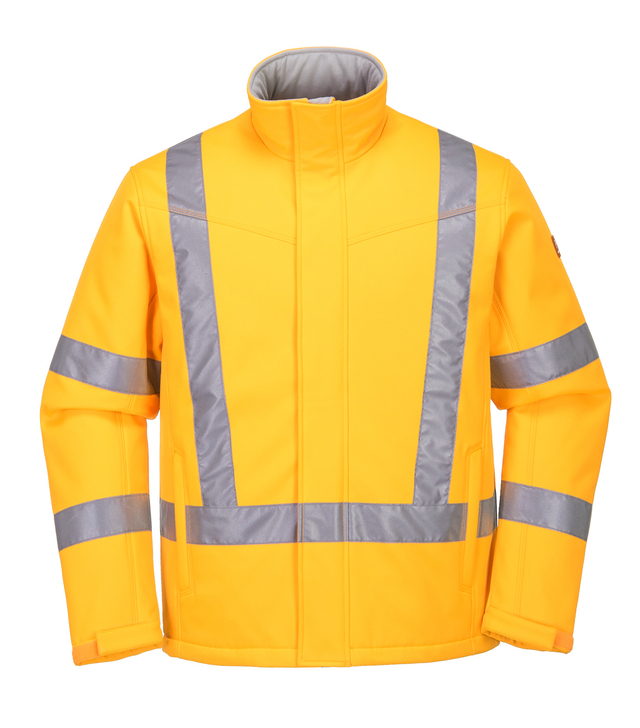 Ome High Quality Hi Vis Yellow Security Man Jacket Softshell