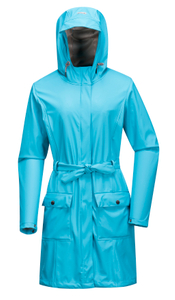 Factory Waterproof PU Customize Raincoat Long Jacket Rain Pants Set for Adult