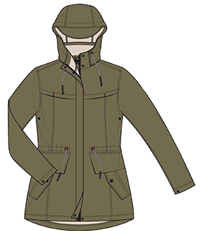 Fashion Waterproof Rain Jacket Polyester PU Coated Windproof Raincoat Rainwear