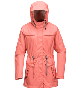 Fashion Waterproof Rain Jacket Polyester PU Coated Windproof Raincoat Rainwear
