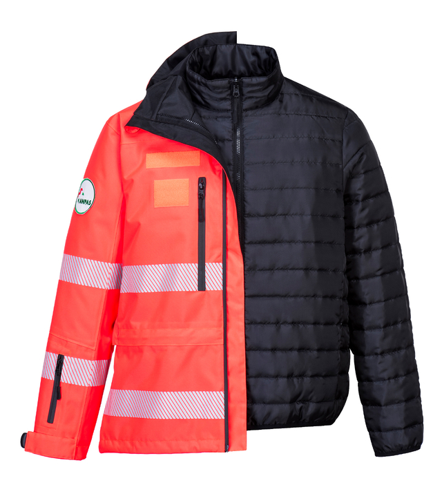 3 in 1 Detachable Security Work High Visibility Safety Jacket for Mens
