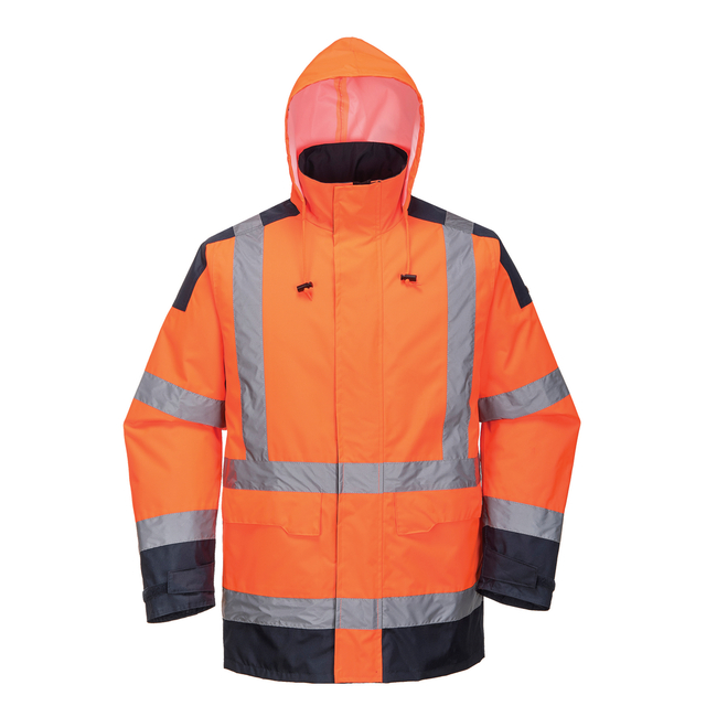 Reflective Safety Clothing Insulated Men′ S Parka Jacket Winter Waterproof Workwear Hi Vis Reflective Jacket