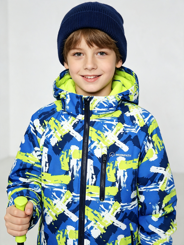 kid's outdoor print jacket